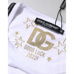 Dolce & Gabbana White Cotton Goodluck 2022 Crew Neck T-shirt TSH90680-42