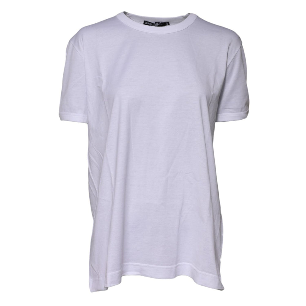 Dolce & Gabbana White Cotton Goodluck 2022 Crew Neck T-shirt TSH90681-46