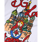 Dolce & Gabbana White DG Loves Moscow Cotton Crew Neck T-shirt TSH90698-42