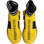 Dolce & Gabbana Yellow Black Sorrento Socks Sneakers Shoes LA12755-35.5