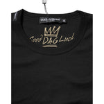 Dolce & Gabbana Black Cotton Goodluck Tee Crew Neck T-shirt TSH90703-42