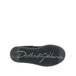 Dolce & Gabbana Black Floral Lace Low Top Sneakers Shoes LA12775-35