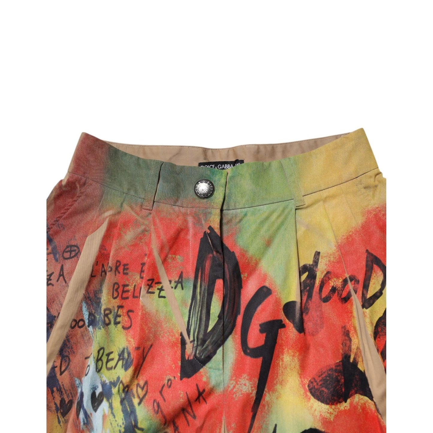Dolce & Gabbana Multicolor High Waist Cargo Trouser Pants PAN76674-42