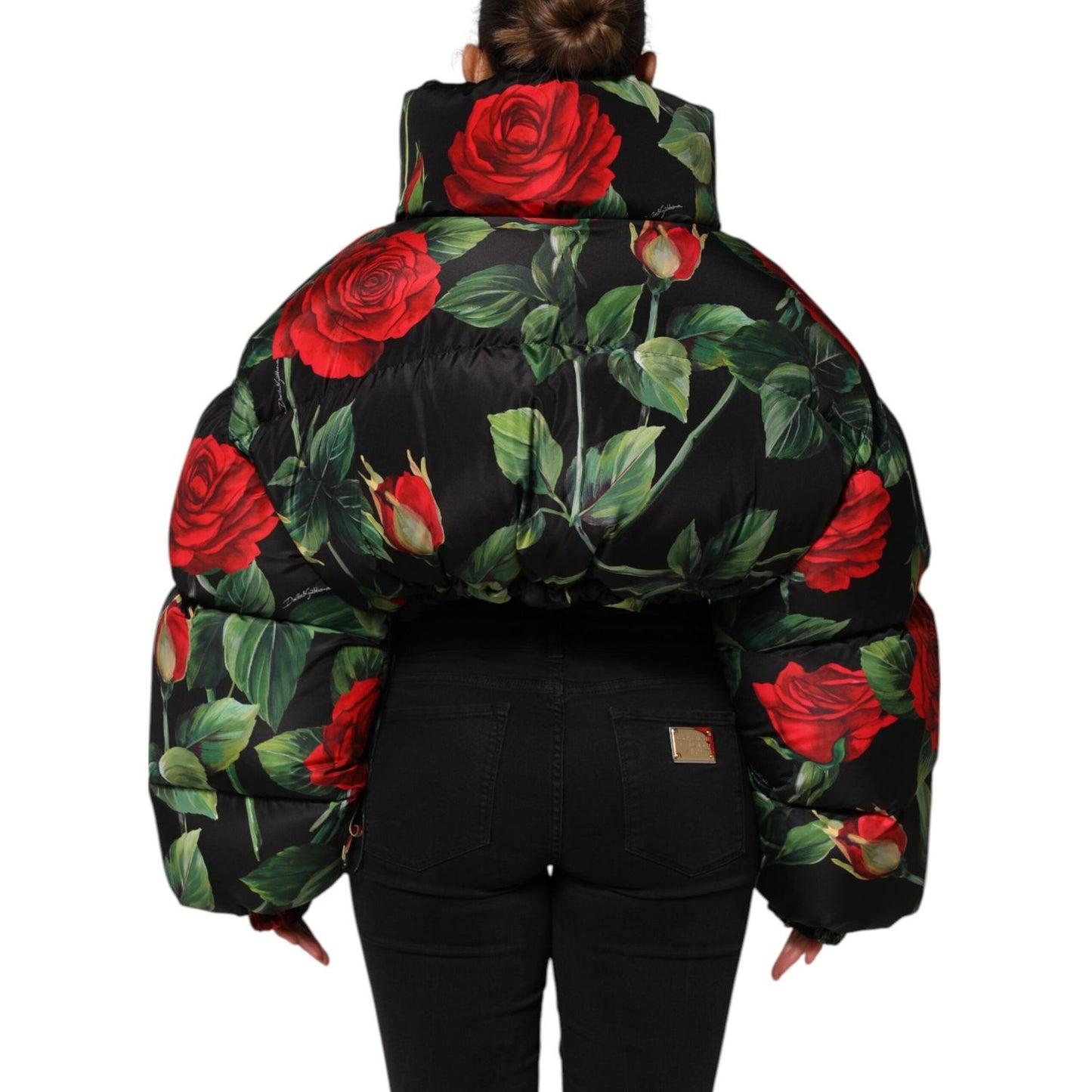 Dolce & Gabbana Multicolor Floral Puffer Coat Full Zip Jacket JKT41501-42