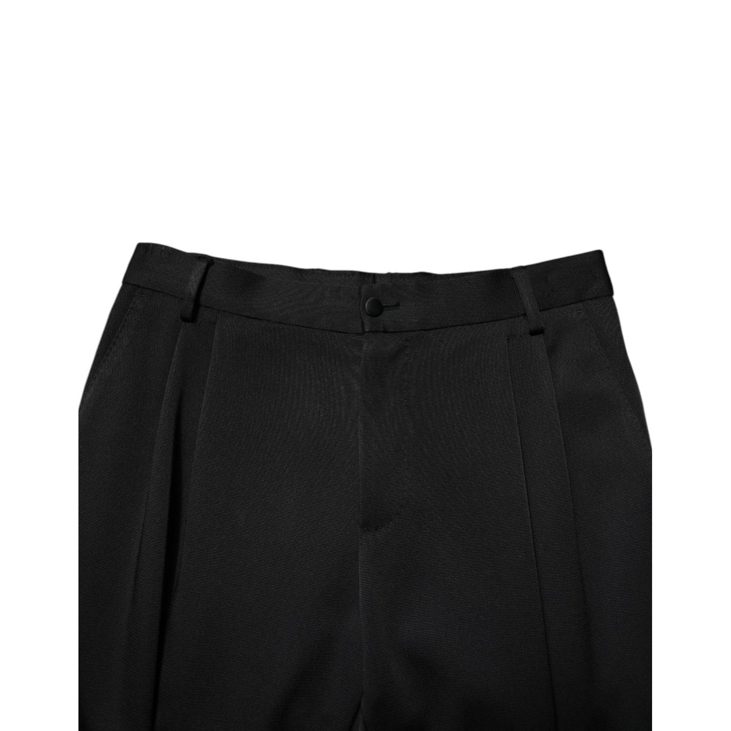Dolce & Gabbana Black Acetate HighWaist Tapered Trouser Pants PAN76690-40