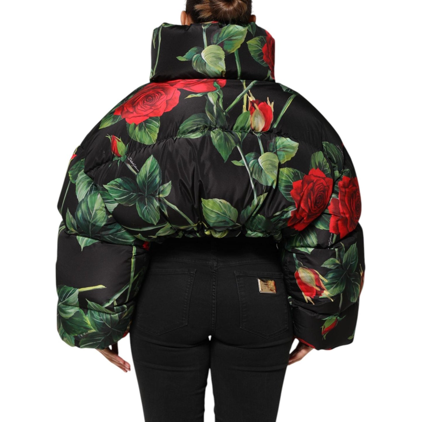 Dolce & Gabbana Multicolor Floral Puffer Coat Full Zip Jacket JKT41502-42