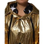 Dolce & Gabbana Gold Hooded Long Sleeves Trench Coat Jacket JKT41503-40