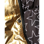 Dolce & Gabbana Gold Hooded Puffer Quilted Full Zip Jacket JKT41504-40