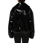 Dolce & Gabbana Polyester Black Quilted Puffer Coat Jacket JKT41505-38