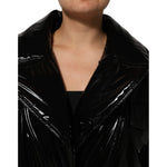 Dolce & Gabbana Polyester Black Quilted Puffer Coat Jacket JKT41505-38