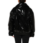 Dolce & Gabbana Black Polyester Quilted Puffer Coat Jacket JKT41568-40