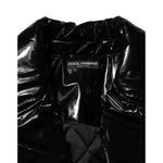 Dolce & Gabbana Black Polyester Quilted Puffer Coat Jacket JKT41568-40