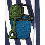 Dolce & Gabbana Blue White Striped Embroidered A-line Dress DR81809-38