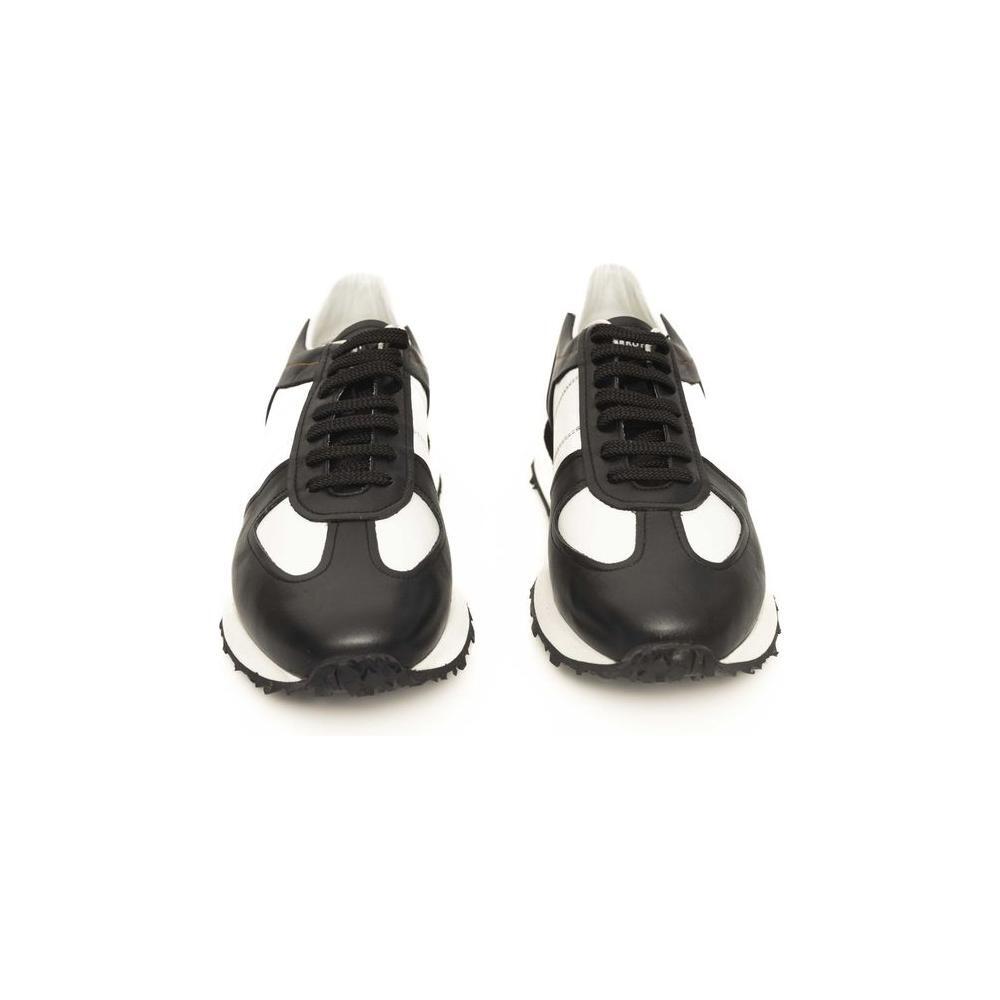 Cerruti 1881 Black Calfskin Men Sneaker