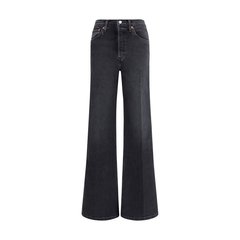 RE/DONE Wide leg Jeans RE-16503WHRWDLGWASHEDNOIR-W24