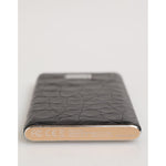 Dolce & Gabbana Black Leather Exotic Skin 3000mAh Power Bank Charger USB SMY10709