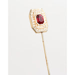 Dolce & Gabbana Rhinestone Embellished Sterling Silver Collar Brooch Pin SMY11073