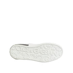 Dolce & Gabbana White Black Leather Portofino Sneaker Shoes MV6476-40