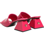 Dolce & Gabbana Pink Open Toe Block Heel Mules Sandals Shoes LA12909-35