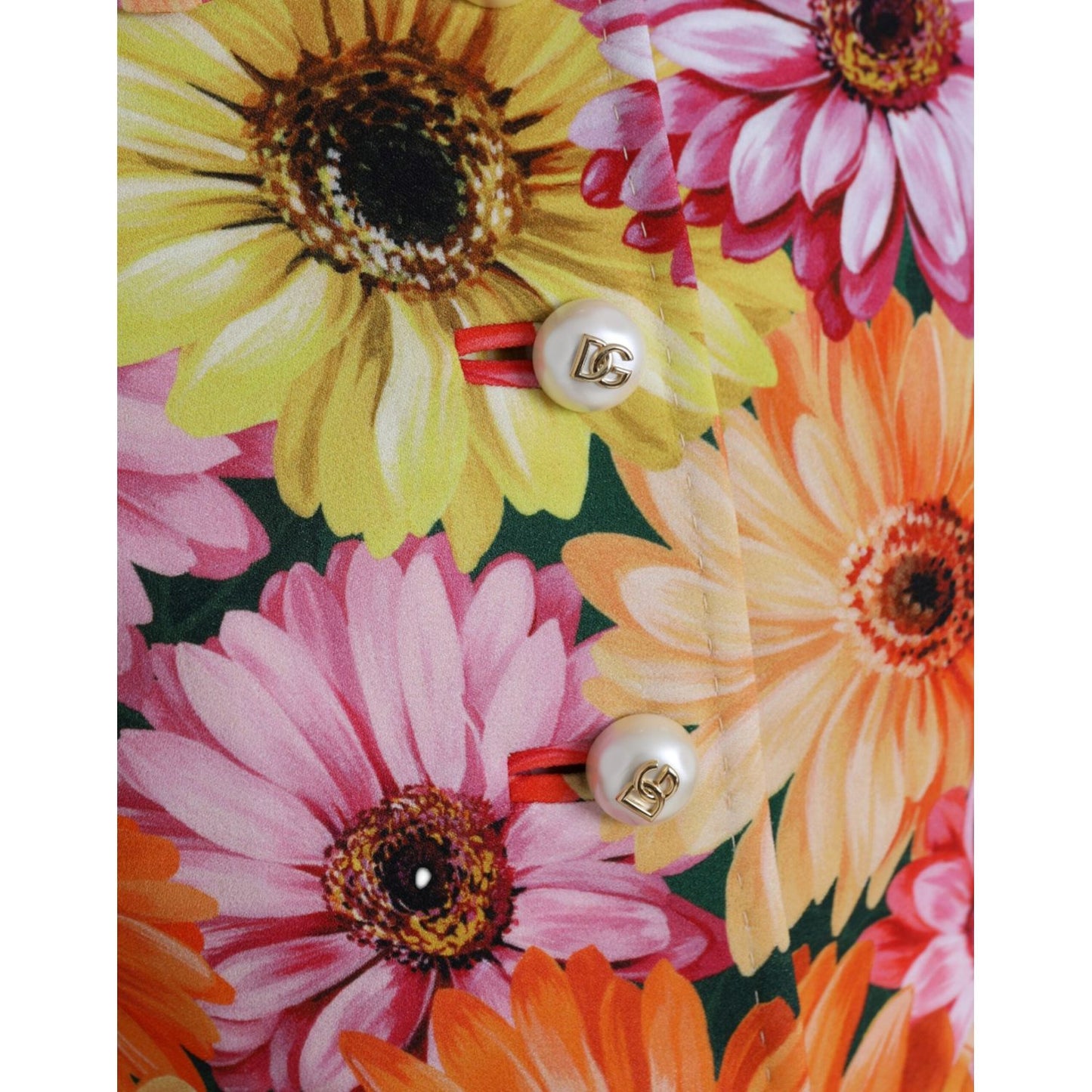 Dolce & Gabbana Multicolor Daisy Print Floral Fantasy Jacket JKT3811-36