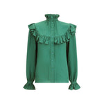 Saint Laurent Silk Blouse with ruffles SA-831783Y143U3120-IT36 | XS