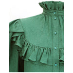 Saint Laurent Silk Blouse with ruffles SA-831783Y143U3120-IT36 | XS