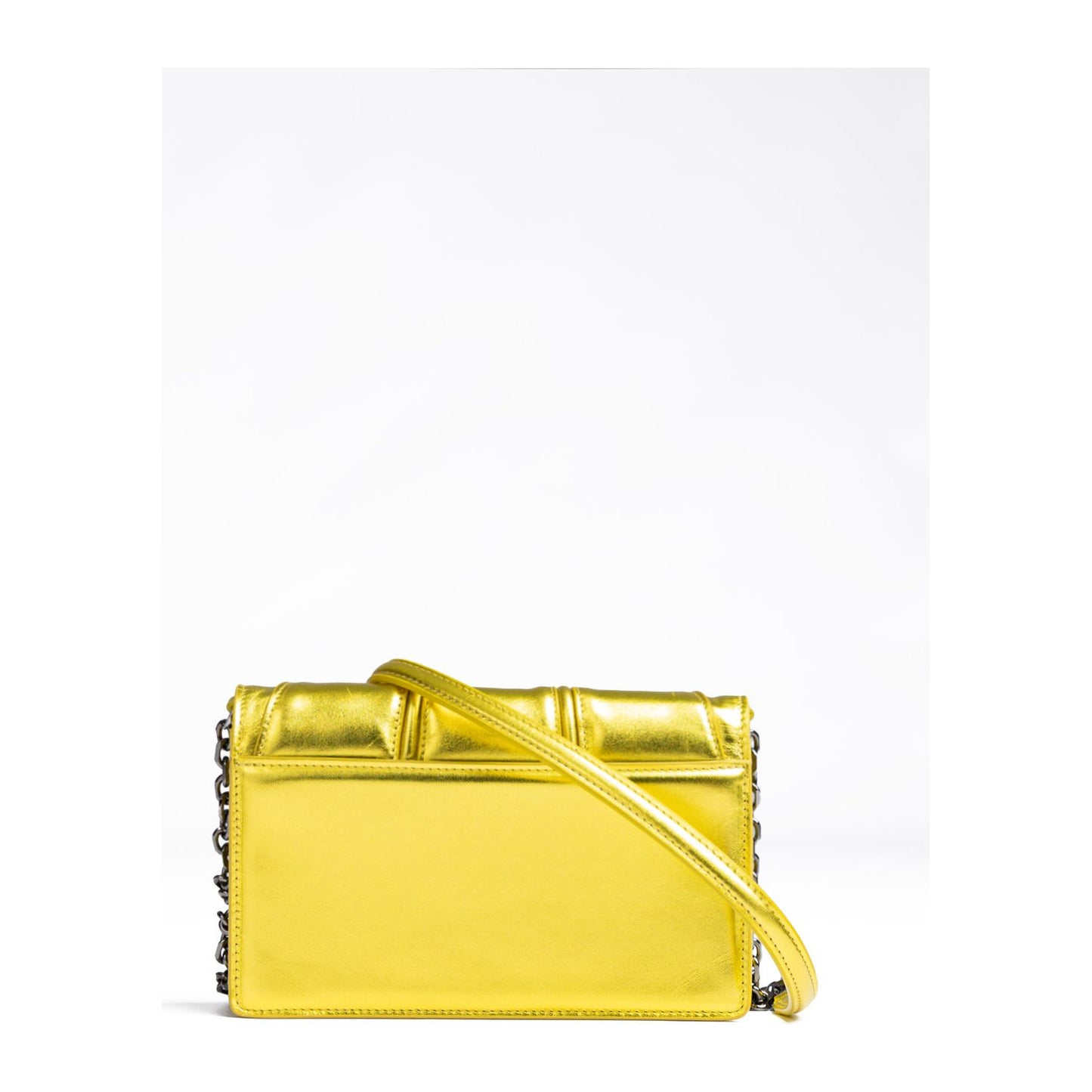 Ferrari Metal Yellow GT patent leather bag with chain FE8056121179042