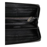 Dolce & Gabbana Black Calfskin Leather Logo Zip Around Continental Wallet BAG4699