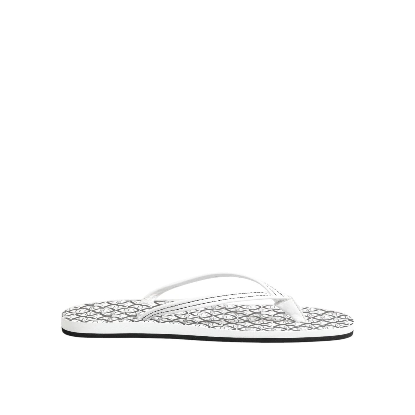 Dolce & Gabbana Black White Logo Beachwear Flats Slipper Shoes MV7896-44