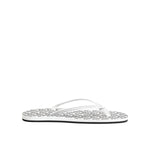 Dolce & Gabbana Black White Logo Beachwear Flats Slipper Shoes MV7896-44