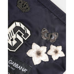 Dolce & Gabbana Blue DG Logo Patch Embellished Pouch Clutch Men Borse Bag