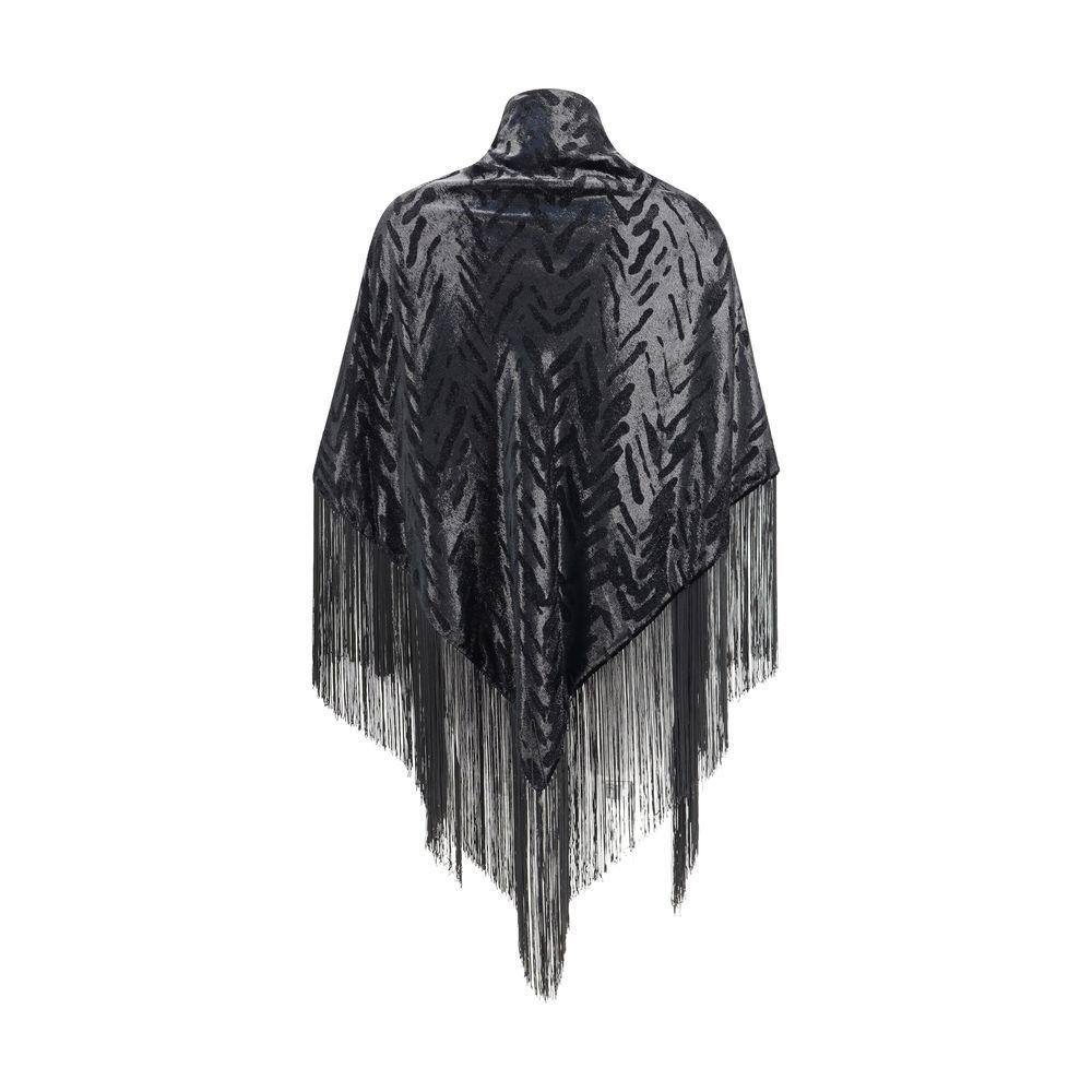 Giorgio Armani Velvet Shawl with fringes GIGW001916UC001BB