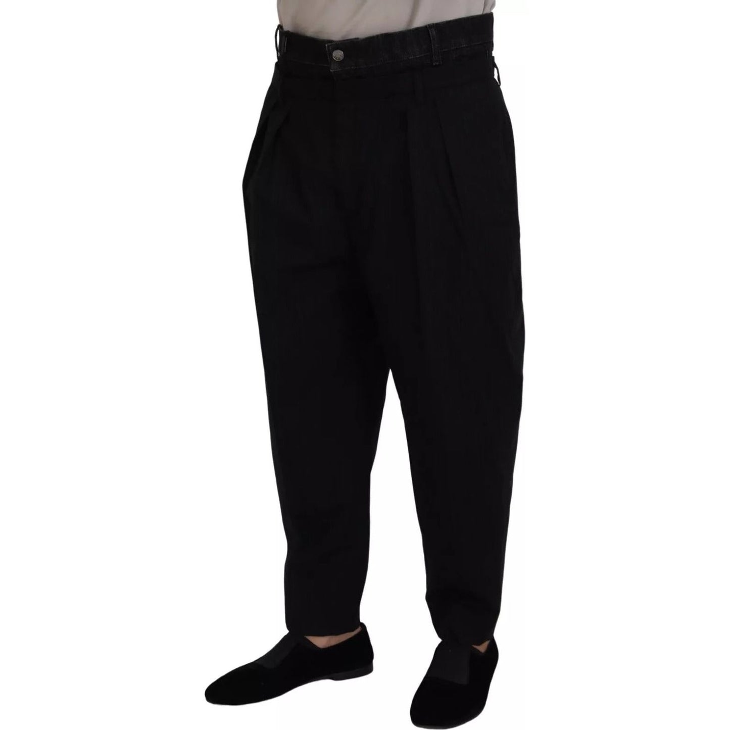 Dolce & Gabbana Black CottonStretch Loose DenimTrouser Jeans PAN74311-54