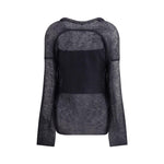 Giorgio Armani Double-breasted cardigan and top in a wool and mohair blend Twin-set GI-GW002229UC001-IT44 | L