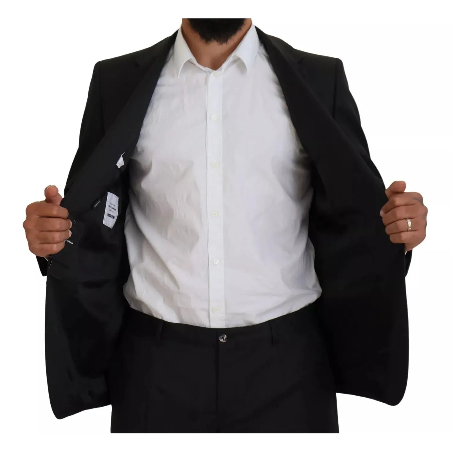Dolce & Gabbana Melange Grey Wool 2 Piece MARTINI Suit KOS2002-52