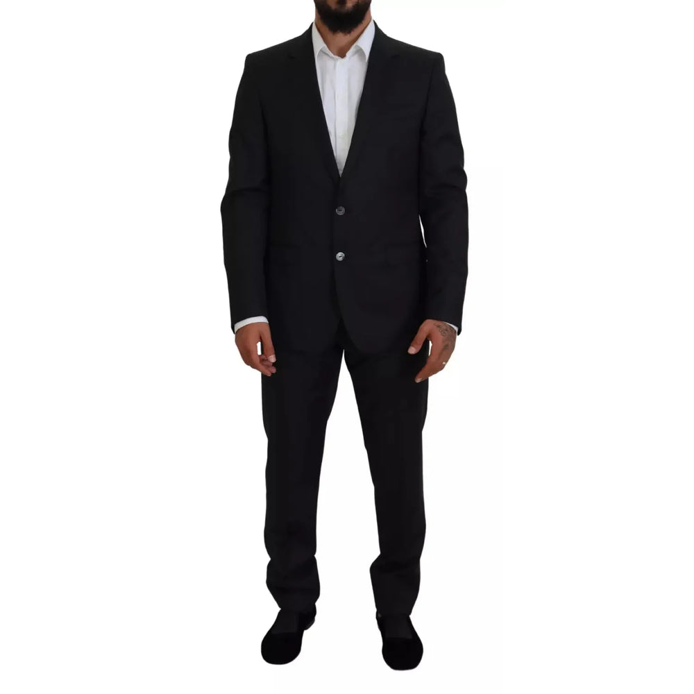 Dolce & Gabbana Melange Grey Wool 2 Piece MARTINI Suit KOS2002-52