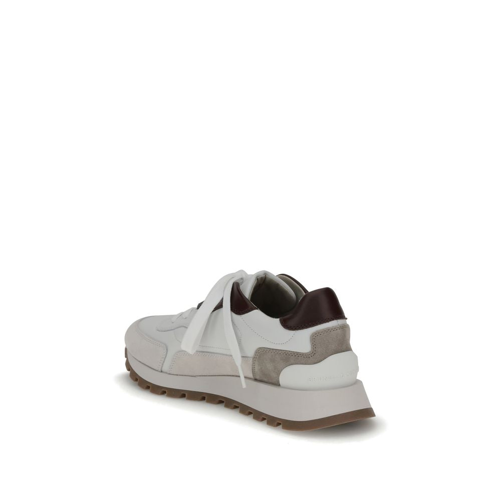 Brunello Cucinelli Leather Sneakers with shiny details BR-MZGSG3028C7592-EU36/US6