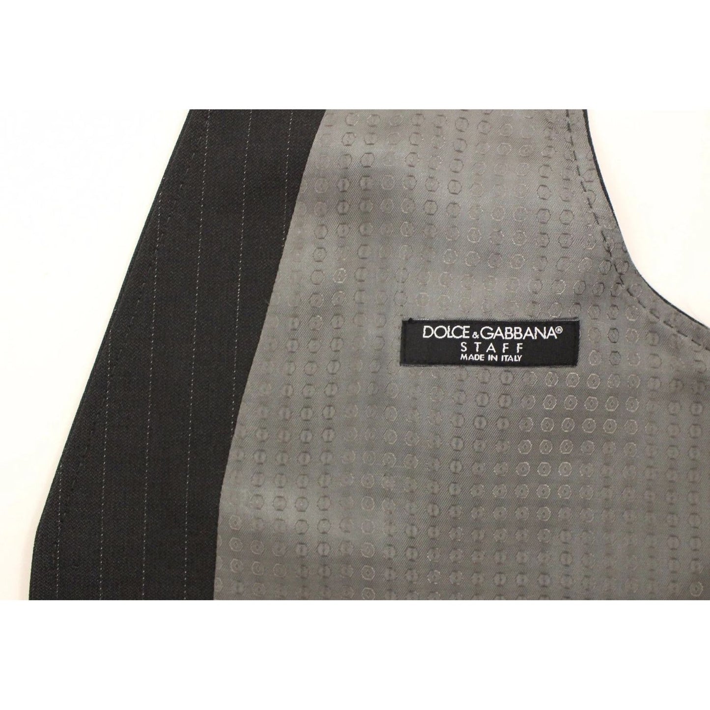 Dolce & Gabbana Gray Striped Formal Dress Gilet Vest VES10003-46