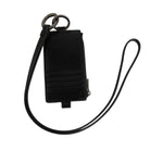 Dolce & Gabbana Black Leather Logo Embossed Lanyard Card Holder Wallet SMY11029