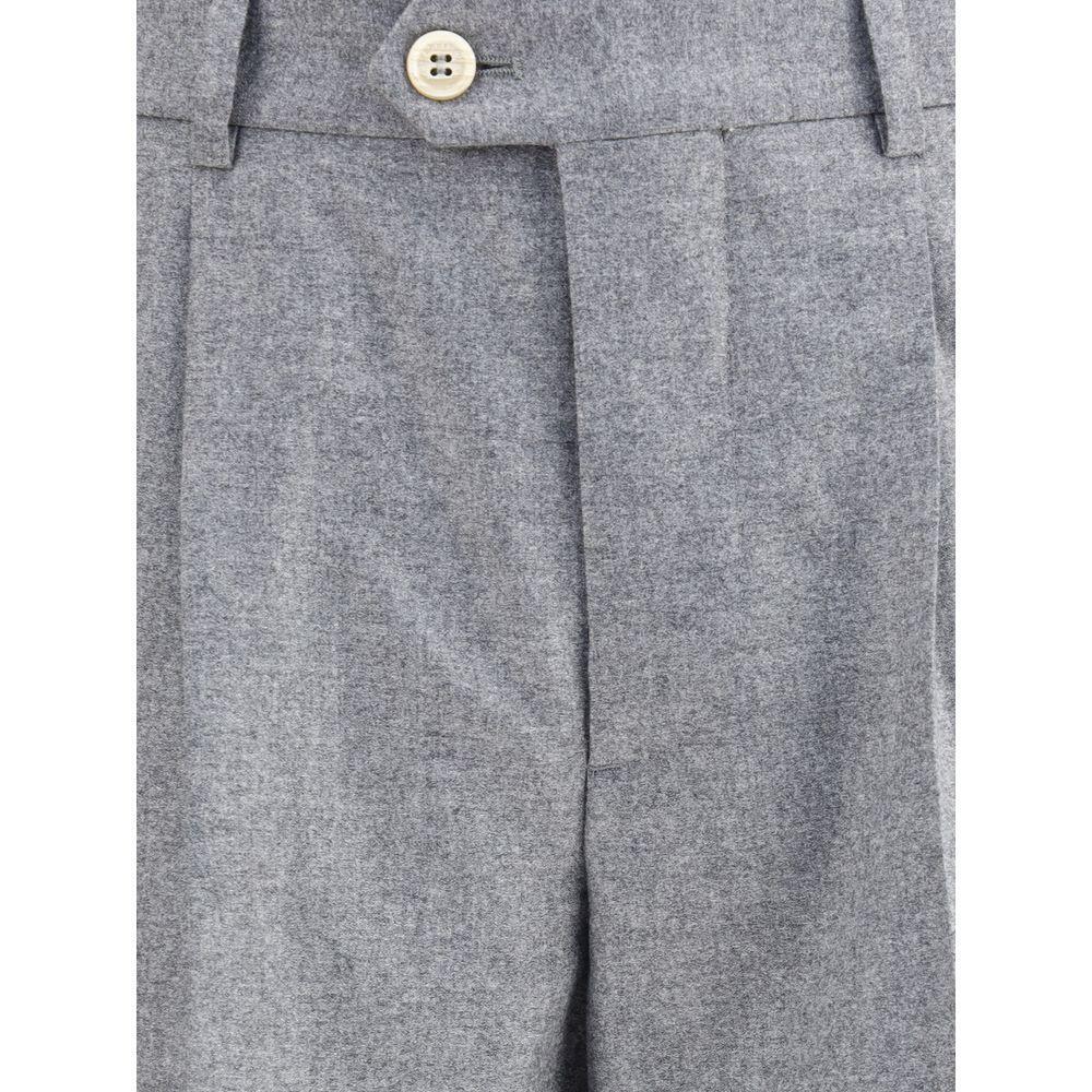 Brunello Cucinelli Cashmere-silk flannel Pants BR-MR436L00HC591-IT50 | L
