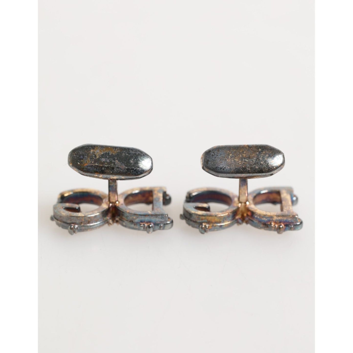 Dolce & Gabbana Gold Tone 925 Sterling Silver DG Logo Accessory Cufflink