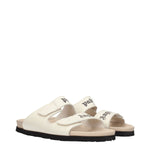 Palm Angels Beige Leather Slippers Sandals PA-8547288940809-EU40/US7