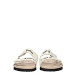 Palm Angels Beige Leather Slippers Sandals PA-8547288940809-EU40/US7