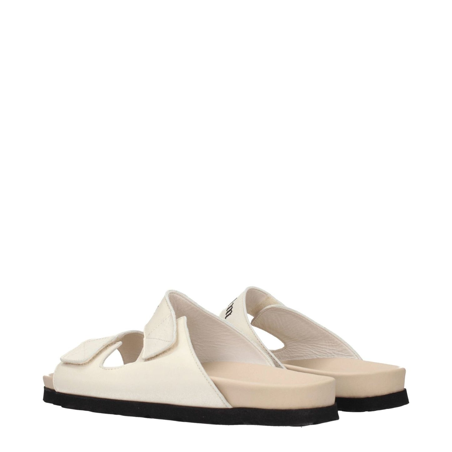 Palm Angels Beige Leather Slippers Sandals PA-8547288940809-EU40/US7