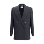 Saint Laurent Wool double-breasted Blazer SA-835102Y5K321000-IT46 | S