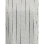Brunello Cucinelli Striped T-Shirt with mini sequins BR-MPT81SO800C3657-L