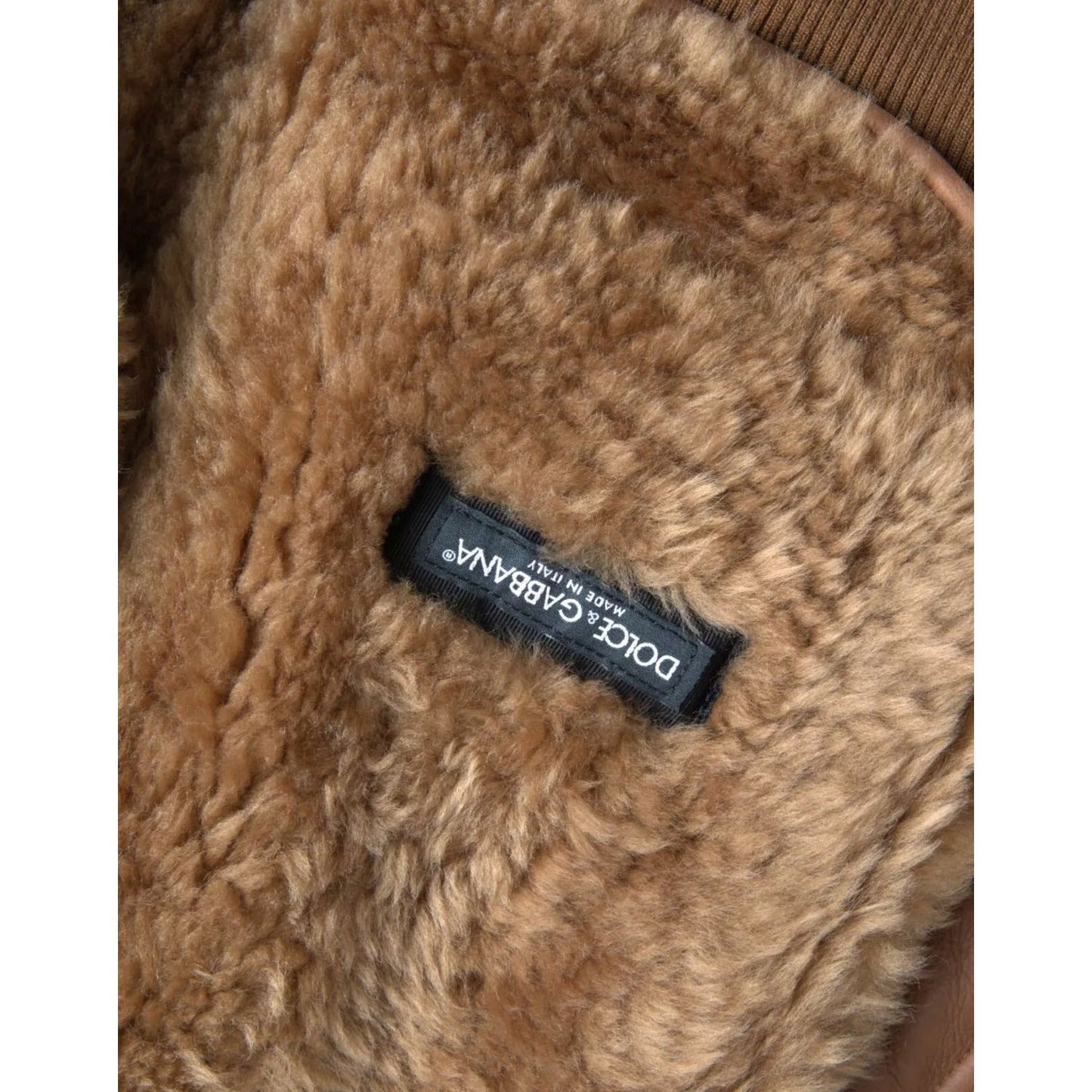 Dolce & Gabbana Brown Leather Fur Button Biker Coat Jacket JKT4050-52