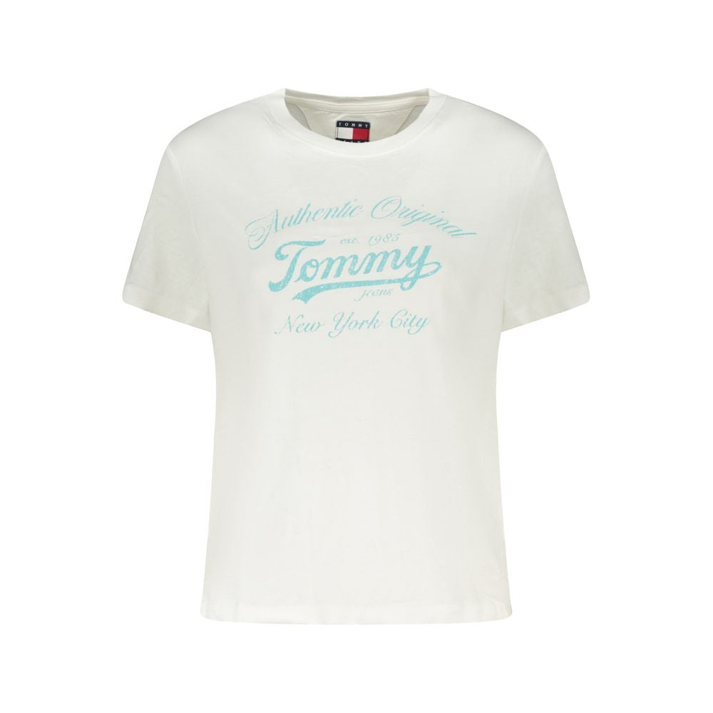 Tommy Hilfiger White Cotton Women T-Shirt TO-39455-S
