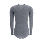 Self-Portrait Long-sleeved wool Bodysuit SE-AW25004TGRGREY-M