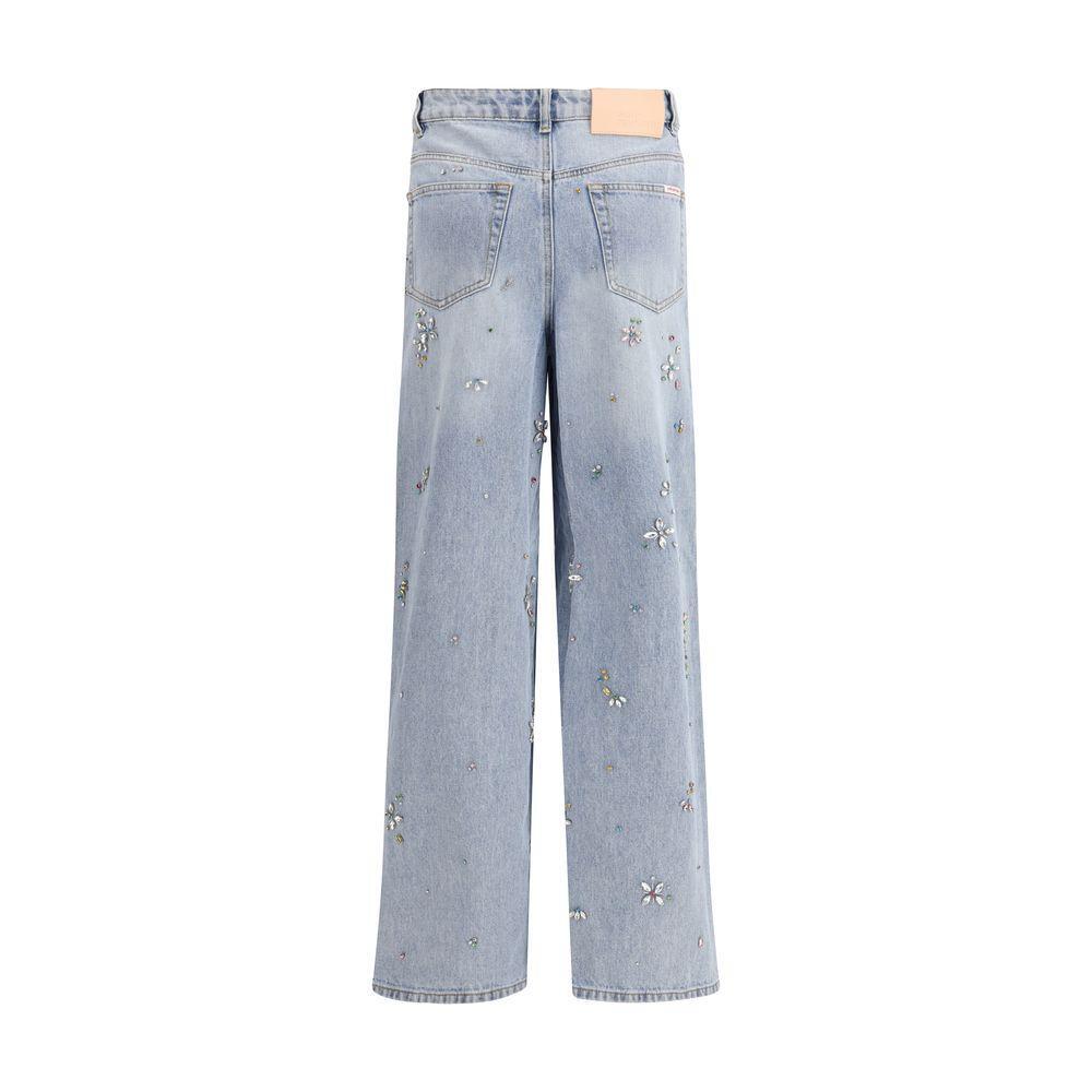 Self-Portrait Wide leg Jeans SE-AW25828PABLBLUE-W24